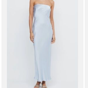 Bec & Bridge Light Blue Strapless Dress